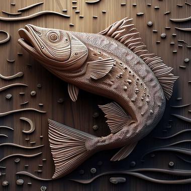 3D model Speckled catfish fish (STL)